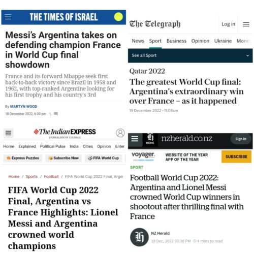 Campeones del Mundo: Así los reflejaron los medios internacionales